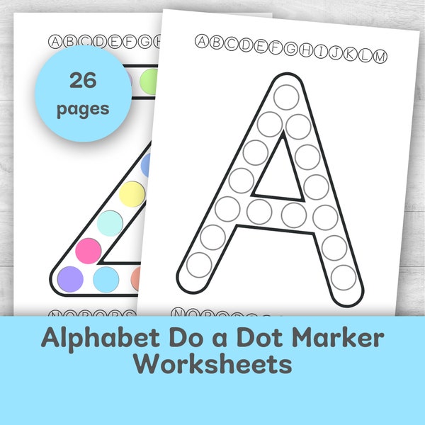 Alphabet Do a Dot Marker Worksheets: ABC Learning Activities for Preschoolers and Toddlers