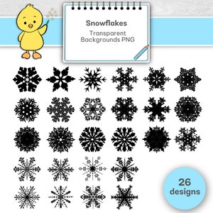 Snowflakes png and winter clipart, snowflakes clipart, snowflakes patterns and printables