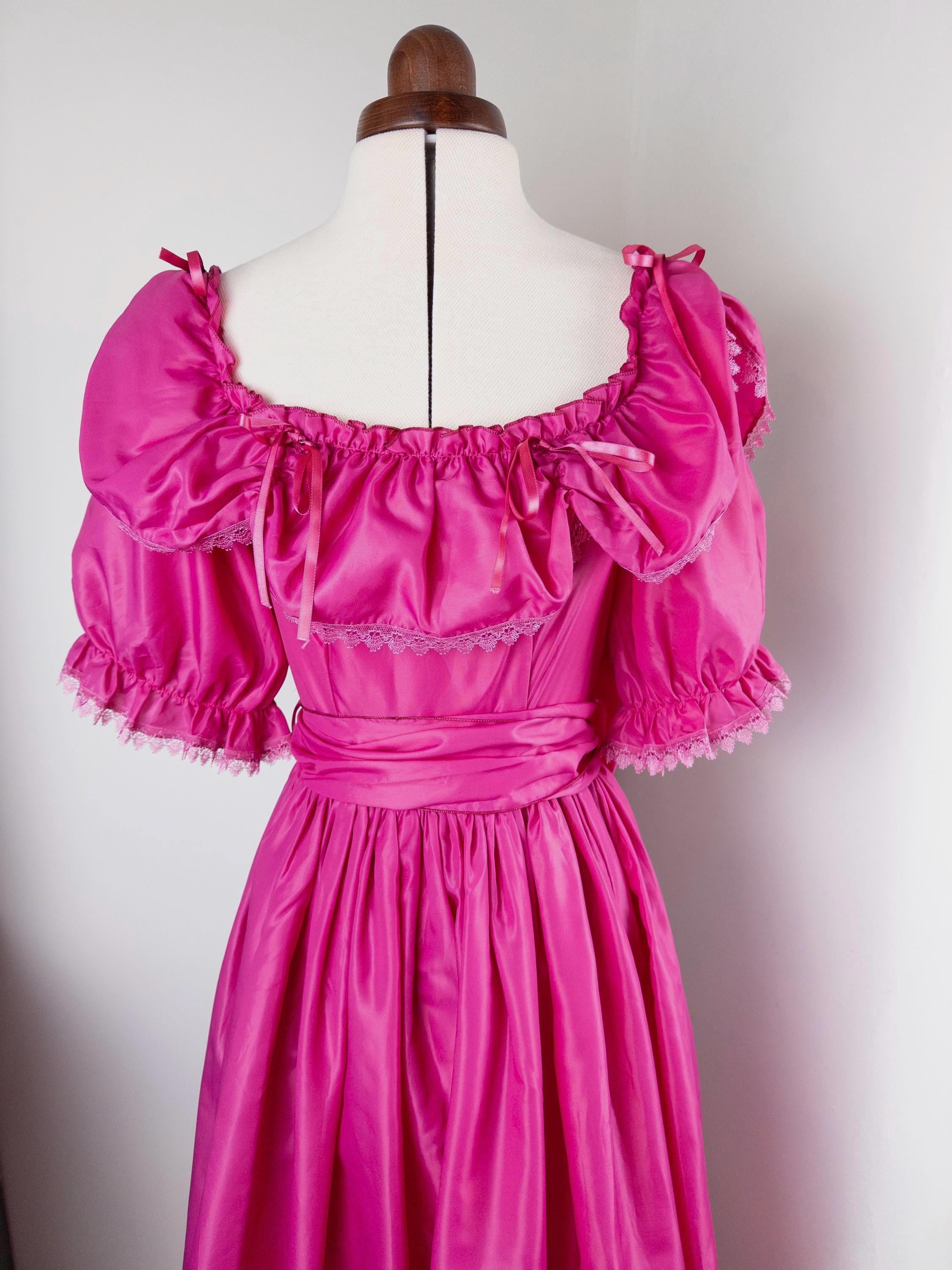 Hot Pink off the Shoulder Dress - Etsy