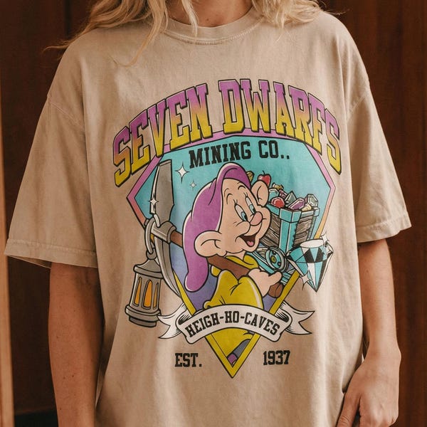Dopey Seven Dwarfs Mining Co1937 Shirt, Retro Disney Snow White And Seven Dwarfs T-shirt, The Dopey One Shirt, Disneyland Family Trip Gift