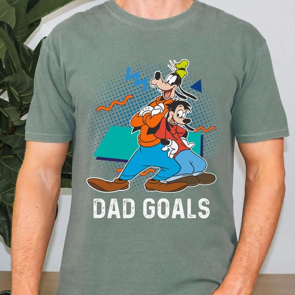 Retro 90s Goofy And Max Dad Goals Comfort Colors Shirt, A Goofy Movie,  Dad And Son Matching Tee, Father's Day Gift, land Trip