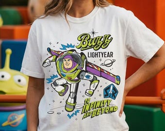 Vintage Buzz Lightyear To Infinity And Beyond T-shirt, Toy Story Pixar Disney Tee, Space Ranger Shirt, Disneyland Family Trip Matching