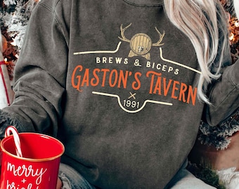 Funny Gaston's Tavern Shirt, Gaston Brews & Biceps Tavern Tee, Beauty and the Beast Shirt, Disney Villain, Gaston Gym Shirt, Gaston's Bar