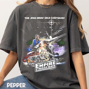 Star Wars Empire Strikes Back Shirt, Star Wars 45th Anniversary Vintage T-shirt, Luke Leia Han Solo Tee, Galaxy’s Edge, Hollywood Studio
