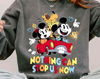 Chemise Runaway Railway de Mickey et Minnie, Nothing Can Stop Us Now T-shirt Disney, T-shirt Disney Toontown Train Ride, Disney Hollywood Studios