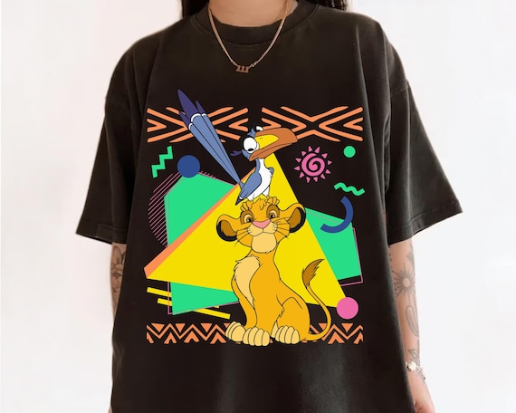 Retro 90s Simba and Zazu Comfort Colors Shirt, the Lion King T 