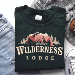 Wilderness Lodge Bear Comfort Colors Shirt, Retro  Camping Disney T-shirt, Disneyland Family Trip,   World, Birthday Gift
