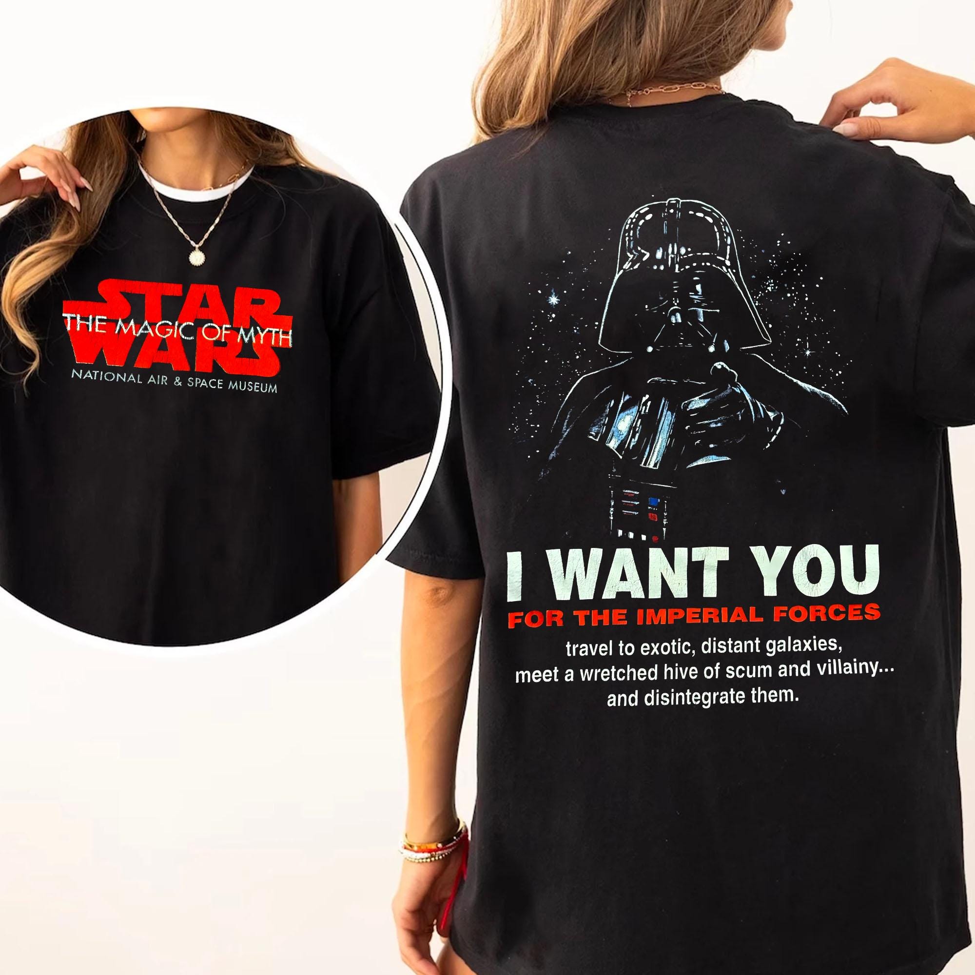 Darth Vader I Want You for Imperial Forces Shirt, Vintage 90s Star