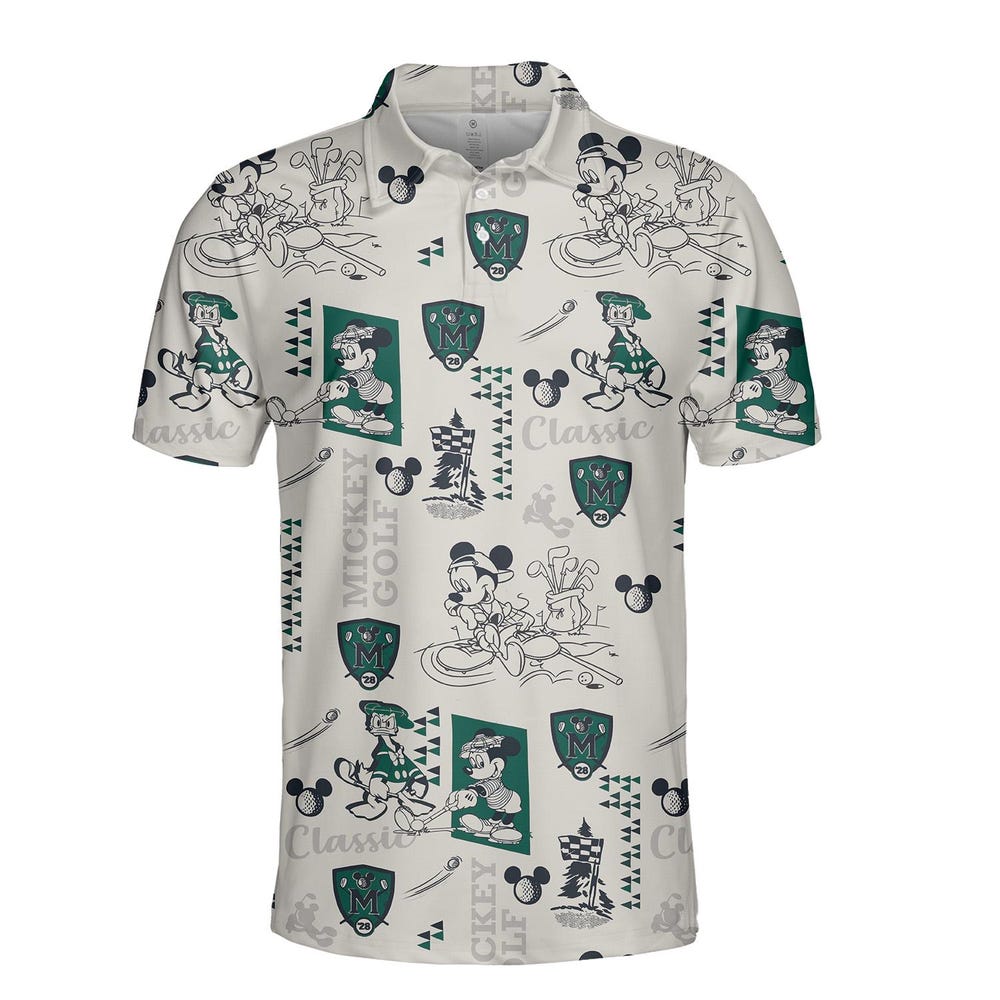 Classic Mickey Mouse Golf Polo Shirt, Mickey Donald Goofy Pluto Golf Club T-Shirt, Funny Fathers Day Shirt, Disney Dad Polo, Disneyland Trip Teeplaza Design