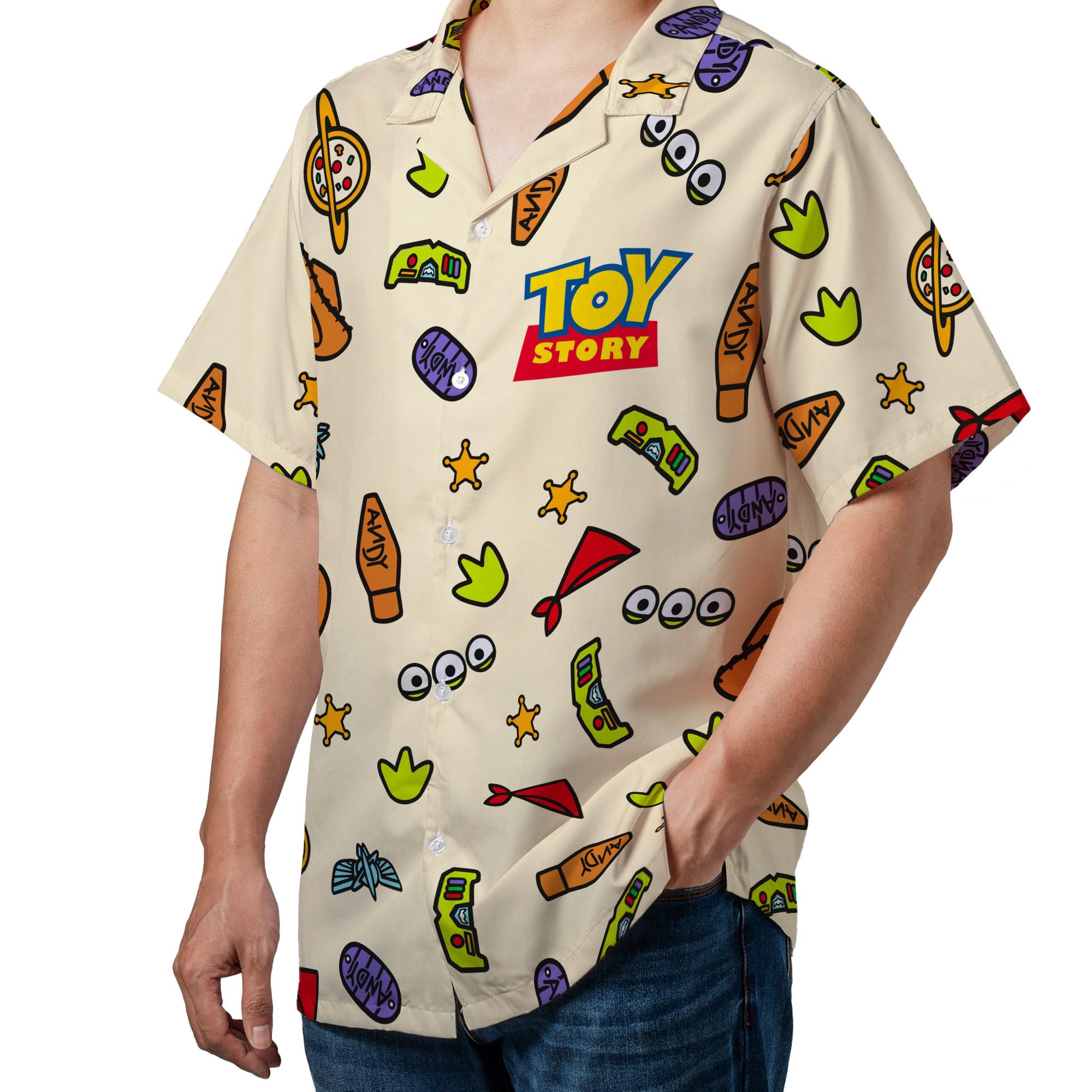 Retro Toy Story Group Characters Hawaiian Shirt Pizza Planet Andy Buzz Lightyear Woody Disney Shirt Disneyland Family Summer Trip Etsy