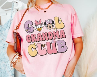 Camiseta retro con estampado de Minnie y Daisy, ideal para el Día de la Madre, regalo de cumpleaños para abuelas y viaje a Disneyland.