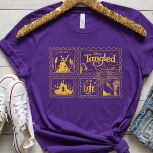 Vintage Tangled Stamps Comfort Colors Shirt, Disney Rapunzel Princess T-shirt, Snuggly Duckling Shirt, Tangled Sun, Disneyland Family Trip