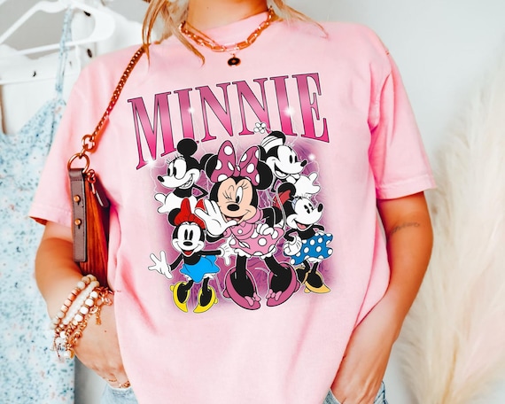 Retro 90s Minnie Mouse Comfort Colors Shirt, Vintage Disney Girl T