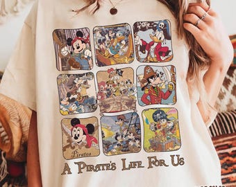 Mickey And Friends Pirates Of Caribbean Shirt, Yo Ho A Pirate's Life For Us Tee, Disney Pirate Crew Shirt, Disneyland Family Trip Outfit