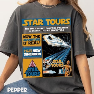 Retro Star Wars Tours Shirt, Star Tours Blast Into A Whole New Dimension T-shirt, Hollywood Studios, Galaxy&#39;s Edge Trip, Disney Theme Park