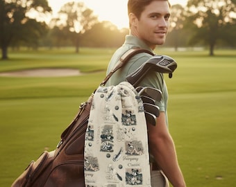 Disney Golf Towel Mickey Mouse Goofy Donald Pluto, Disney Golf Club Towel For Dad, Father’s Day Golf Accessories Gift, Disney Golf Trip