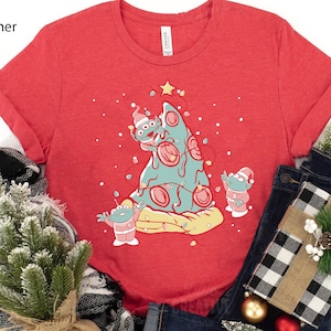 Alien Pizza Planet Christmas Tree Shirt, Funny Disney Toy Story Christmas T-shirt, Mickey Merry Xmas Party, Disneyland Holiday Season Trip