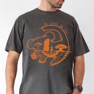 The Lion King Father Simba Mufasa He Lives In You Shirt, Vintage Disney Dad And Son Matching T-shirt, Disneyland Father&#39;s Day Gift For Daddy