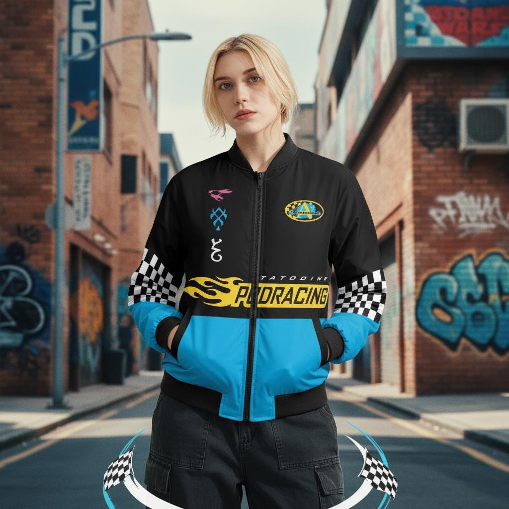 Star Wars Tatooine Podracing Champion Bomber Jacket, Disney Racing