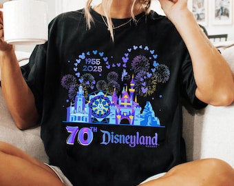 70Th Anniversary Disneyland Resort 1955 Happiest Place On Earth Shirt, Disneyland Parks Platinum Celebration Tee, Disney 70 Years Of Magic