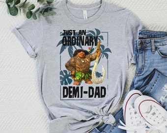 Retro Maui Just An Ordinary Demi Dad Comfort Colors Shirt, Disney Moana Dad T-shirt, Father's Day Gift, Daddy Birthday, Disneyland Trip
