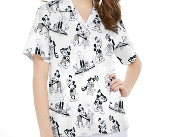 Vintage Mickey Mouse Steamboat Willie 1929 Hawaiian Shirt, Funny  Hawaii Shirt, Family Summer Trip Disneyland Outfits,  Birthday
