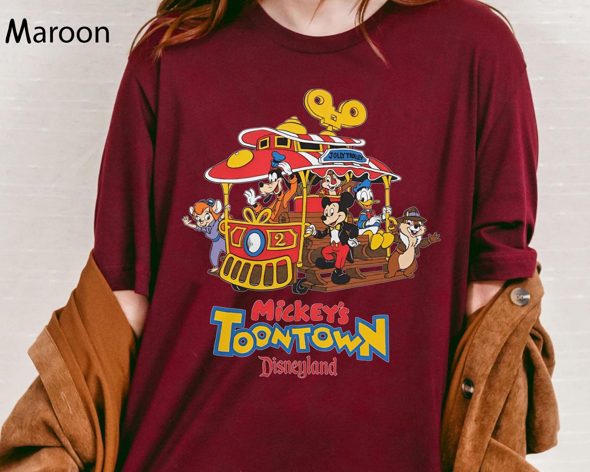 1996 90 Disney Toontown T-Shirt Tokyo Resort L Used