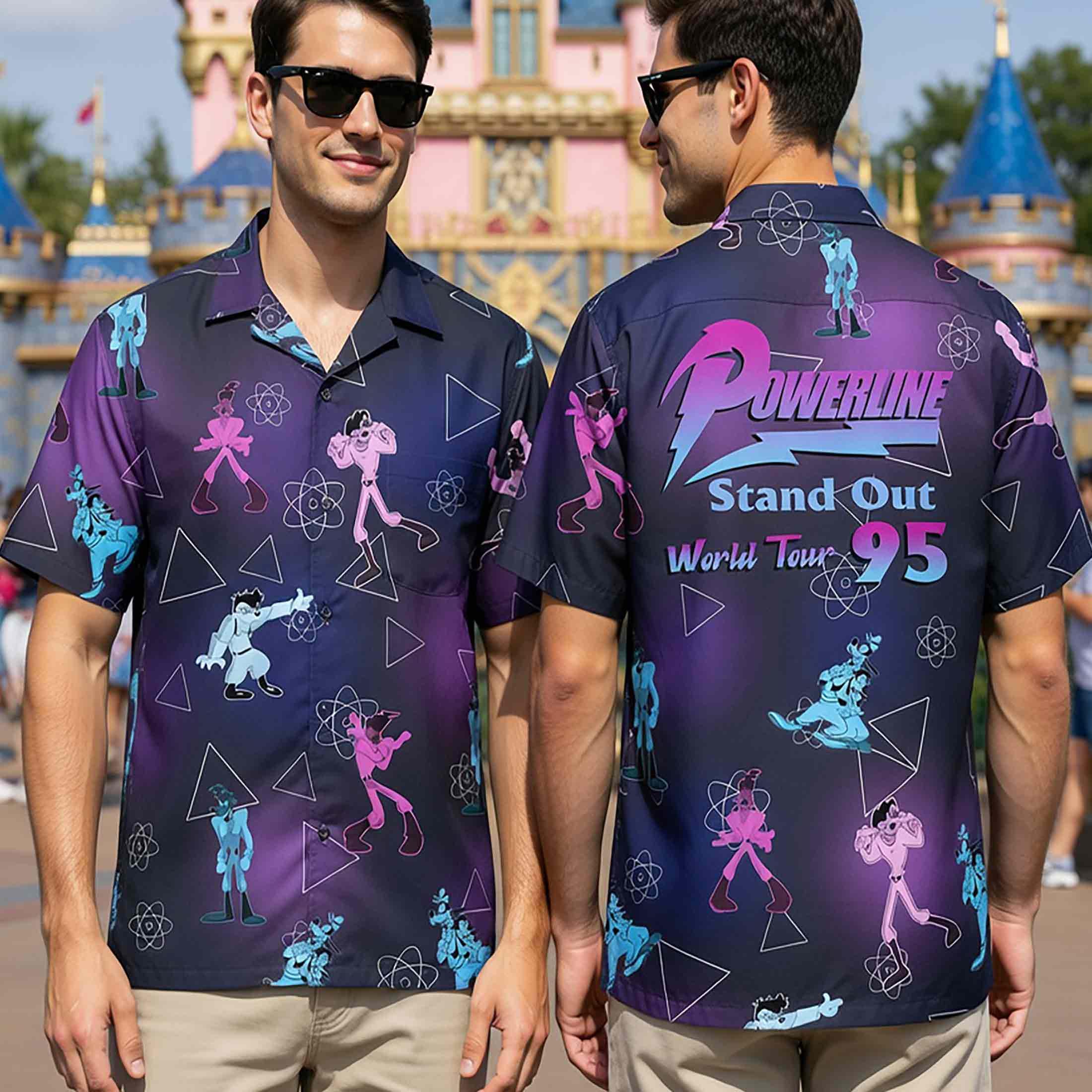 Retro Powerline Stand Out World Tour 95 Hawaiian Shirt, A Goofy