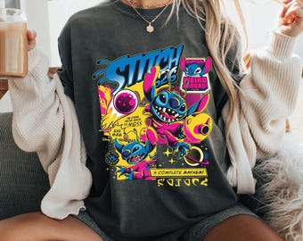 Retro Disney Lilo & Stitch Comic Page Shirt, Funny Disney Stitch T-shirt, Magic Kingdom Tee, Disneyland Family Trip, Birthday Boy Girl Gift