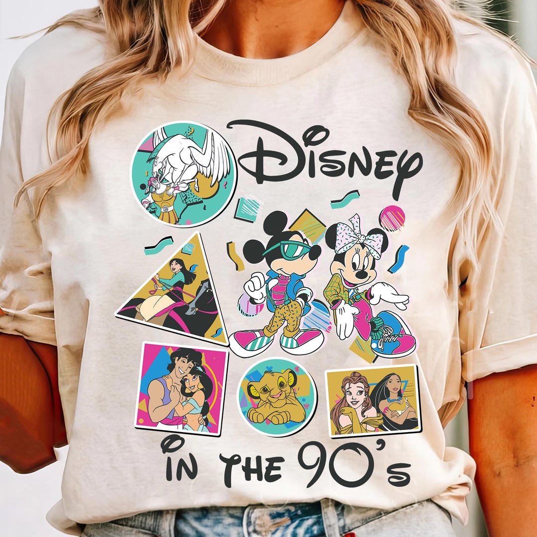 Disney Characters in the 90s Shirt, Mickey Minnie Mouse T-shirt