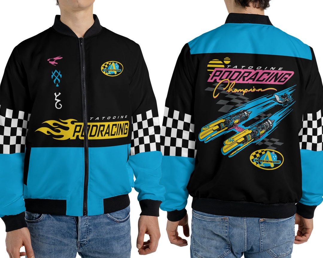 Vintage Tatooine Podracing Champion Fleece Bomber Jacket Disney Star Wars Retro Streetwear Jacket Hollywood Studios Galaxy s Edge Trip Etsy