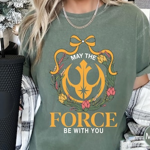Star Wars May The Force Be With You Shirt, Coquette Bow Jedi Symbol T-shirt, Galaxy’s Edge Shirt, Hollywood Studios, Disneyland Family Trip