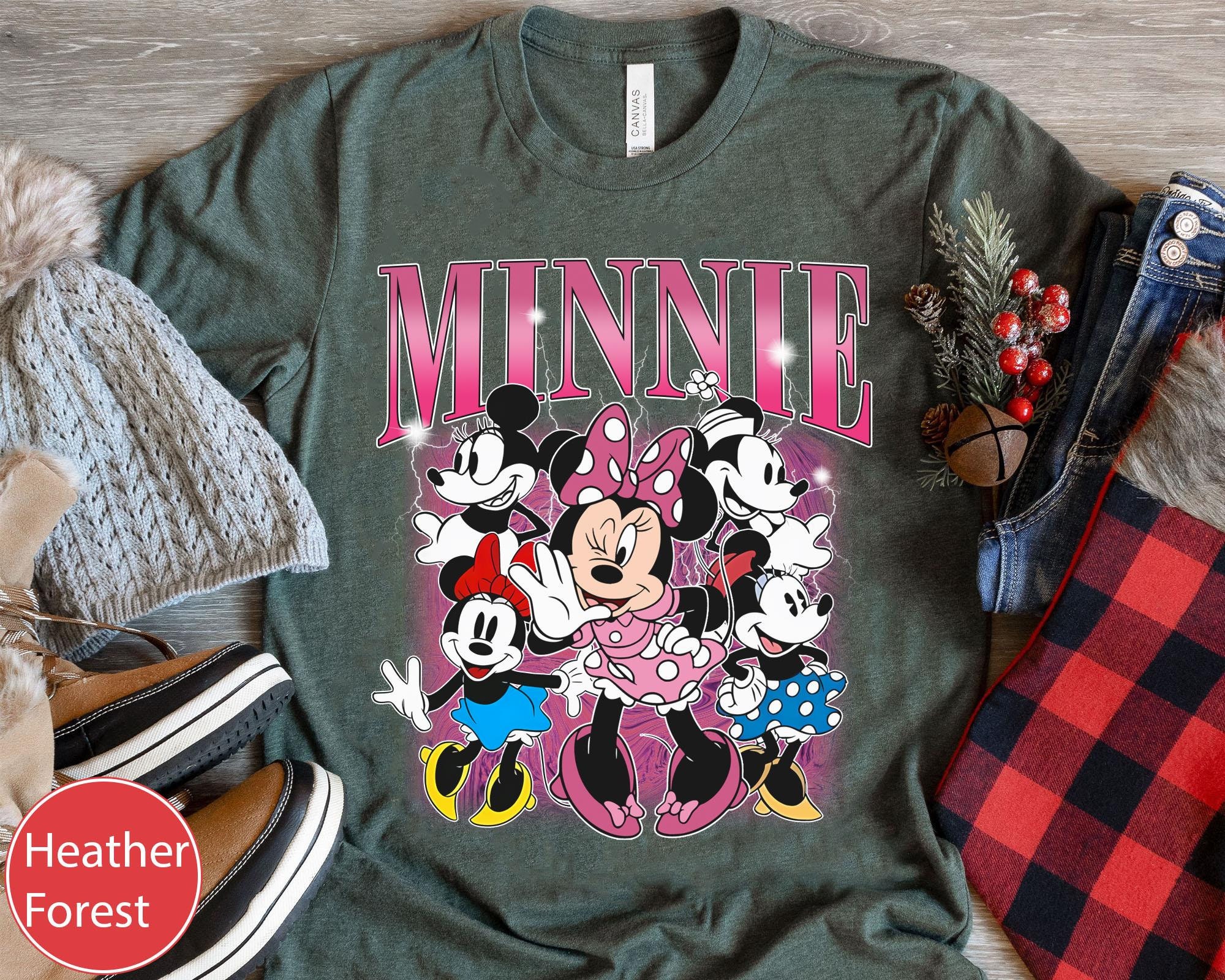 Retro 90s Minnie Mouse Comfort Colors Shirt, Vintage Disney Girl T