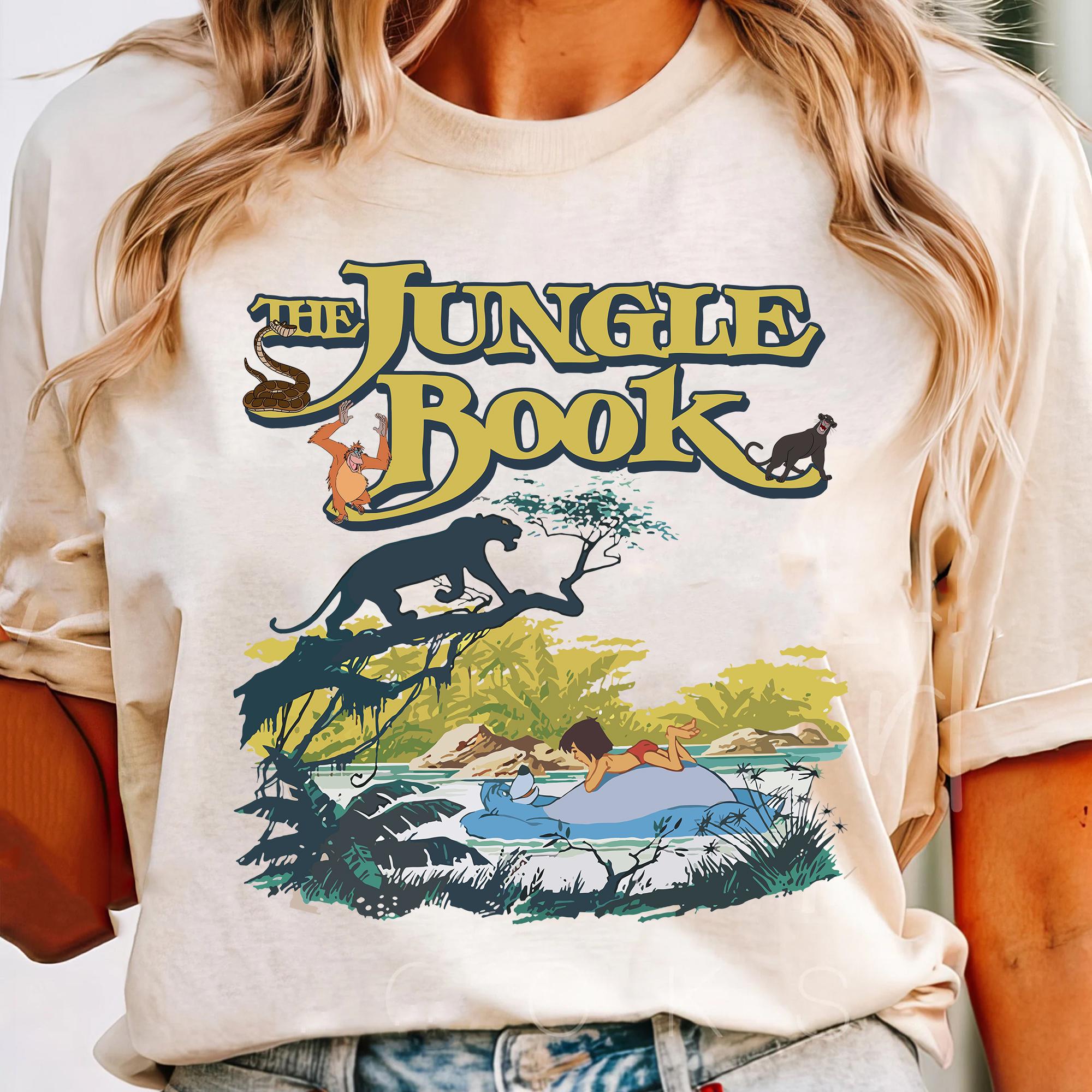 Vintage Disney the Jungle Book Shirt, Mowgli Shere Khan Baloo 
