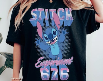 Cute Stitch Experiment 626 Galaxy Glitter Shirt, Disney Lilo And Stitch Graphic Tee, Stitch Lover Gift, Disneyland Family Trip Outfit