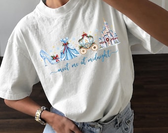Meet Me at Midnight T Shirt, Christmas Princess Tee, Fairytale Shirt, Holiday Girls Trip Shirt, Christmas Party Outfit