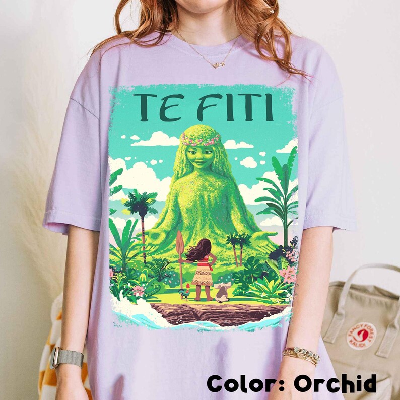 Vintage Moana Te Fiti Fairy Garden Comfort Colors Shirt, Königin der Pflanzen, Mutterinsel T-Shirt, Disney Moana Shirt, Disneyland Familienausflug Bild 3
