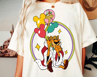 Retro Prince John And Sir Hiss Mickey Balloon Comfort Colors Shirt, Robin Hood Villains Disney T-shirt, Disneyland Trip, Cute Birthday Gift
