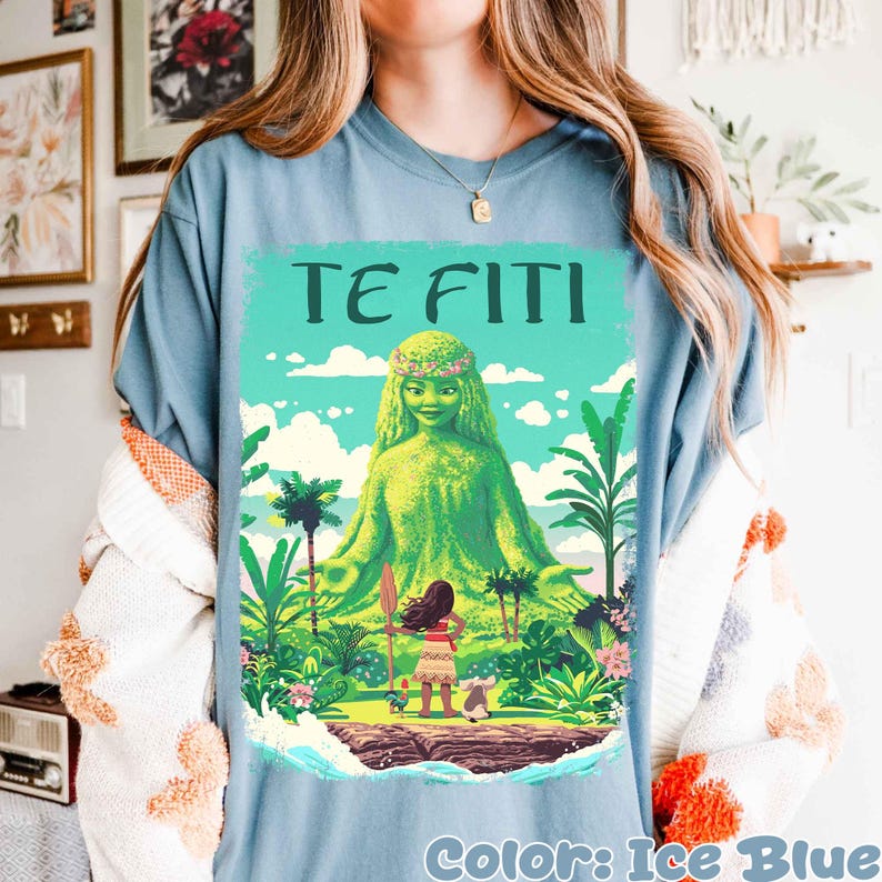 Vintage Moana Te Fiti Fairy Garden Comfort Colors Shirt, Königin der Pflanzen, Mutterinsel T-Shirt, Disney Moana Shirt, Disneyland Familienausflug Bild 5