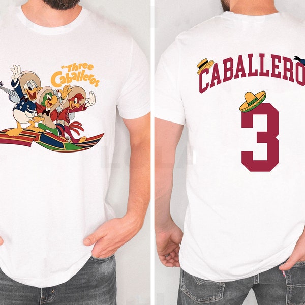 Two Sided The Three Caballeros Comfort Colors Shirt, Retro Jose Panchito Donald Duck  T-shirt, land Family Trip, Birthday Gift