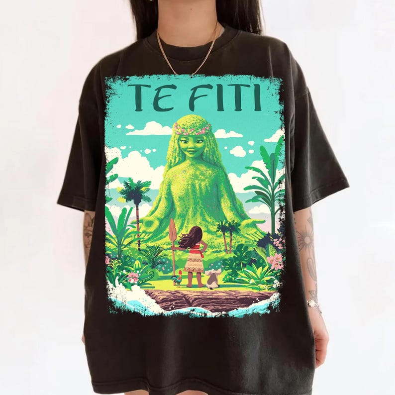 Vintage Moana Te Fiti Fairy Garden Comfort Colors Shirt, Königin der Pflanzen, Mutterinsel T-Shirt, Disney Moana Shirt, Disneyland Familienausflug Bild 4
