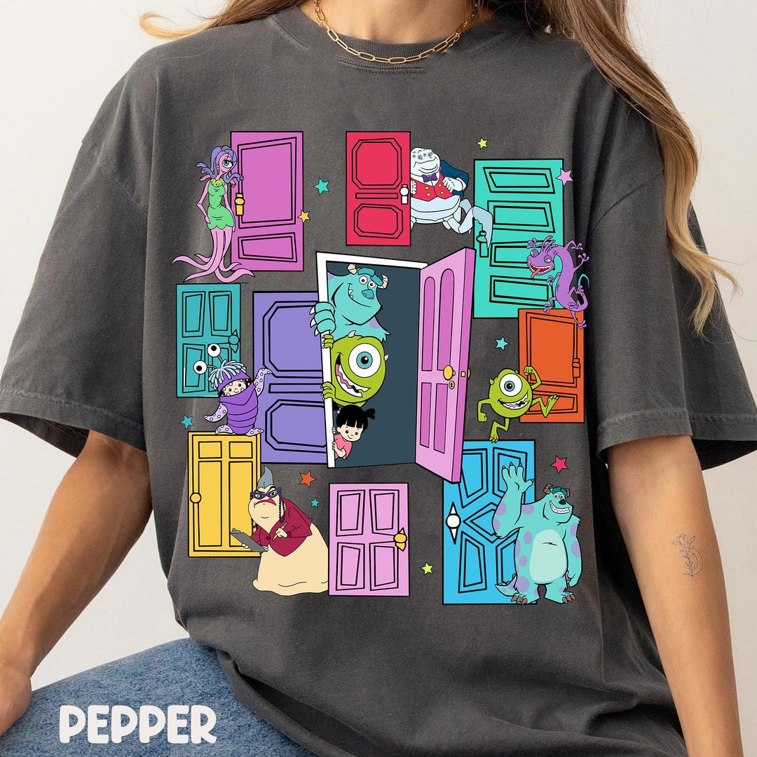 Vintage Monsters Inc Boo's Door Shirt, Mike Sulley Boo Disney