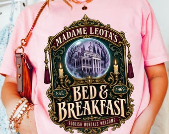 Foolish Mortals Shirt, Haunted Bed and Breakfast Tee, Spooky Season Shirt, Gothic Halloween Tshirts