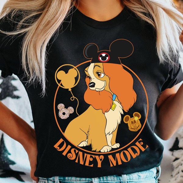 Vintage Lady Dog Disney Mode Mickey Balloons Snacks Comfort Colors Shirt, Lady And The Tramp T-shirt, Disneyland Family Trip, Birthday Gift