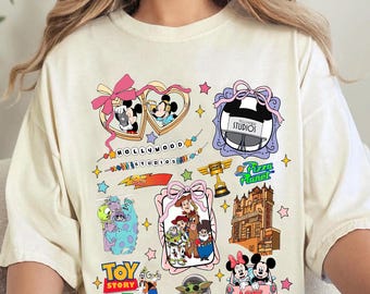 Disney Hollywood Studios Coquette Bow Shirt, Micky und Freunde T-Shirt, Pixar Disney Gruppe Shirt, Toy Story Land Outfit, Disneyland Familienausflug