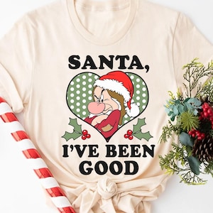 Grumpy Dwarf Santa I&#39;ve Been Good Comfort Colors Shirt, Snow White And Seven Dwarfs Disney Christmas T-shirt, Mickey Merry Party Trip Gift