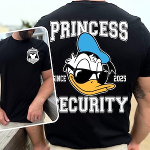 Rolig Grumpy Daddy Prinsessa Säkerhetströja, Kalle Anka Pappa Dotter Matchande T-shirt, Fars dag-present från dotter, Disneyland-resa 2026