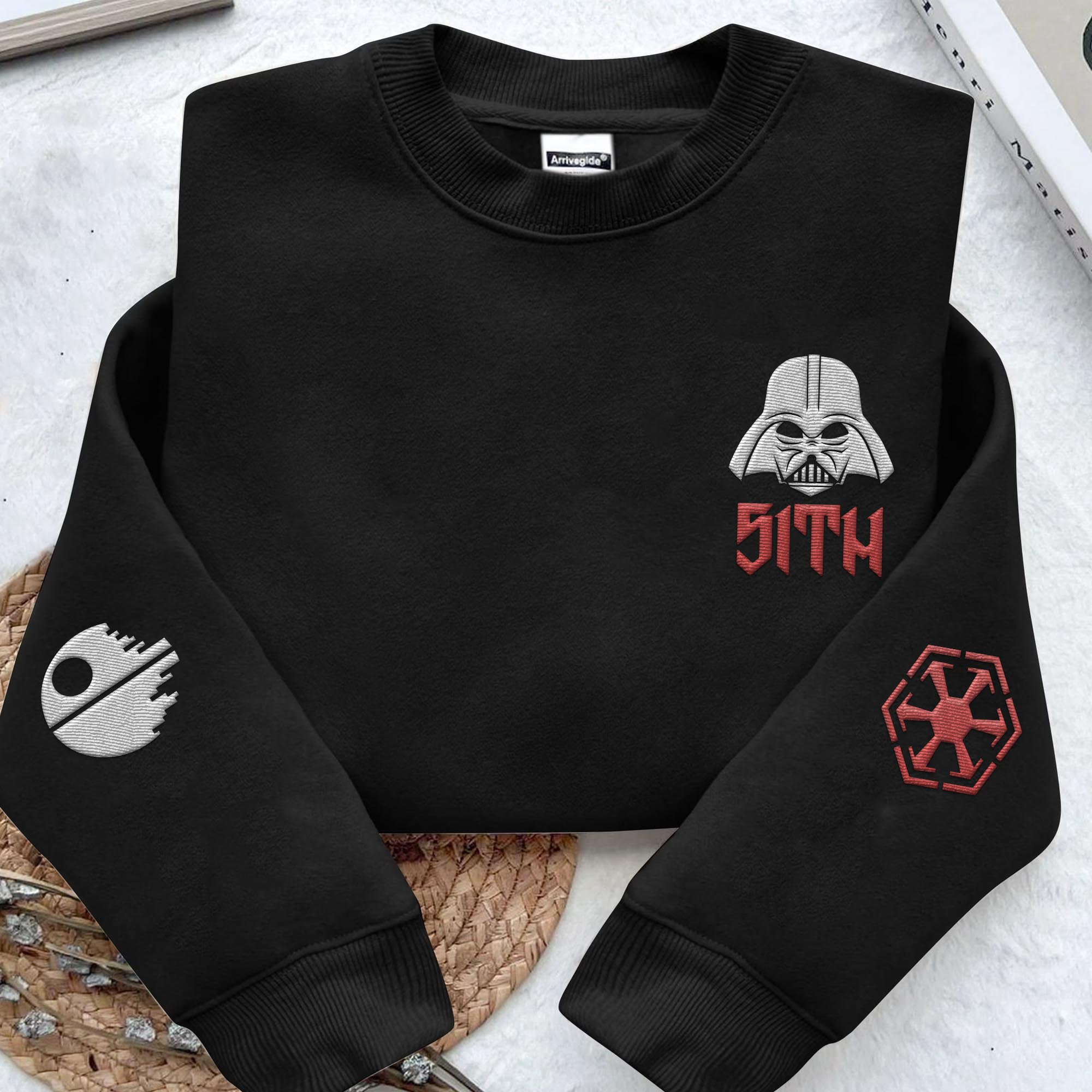 Embroidered Darth Vader Sith Death Star Sweatshirt, Star Wars Day 