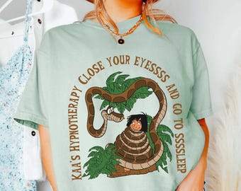The Jungle Book Mowgli And Kaa Close Your Eyes And Go To Sleep T-shirt, Funny Disney Animal Kingdom Shirt, Disneyland Friends Trip Matching