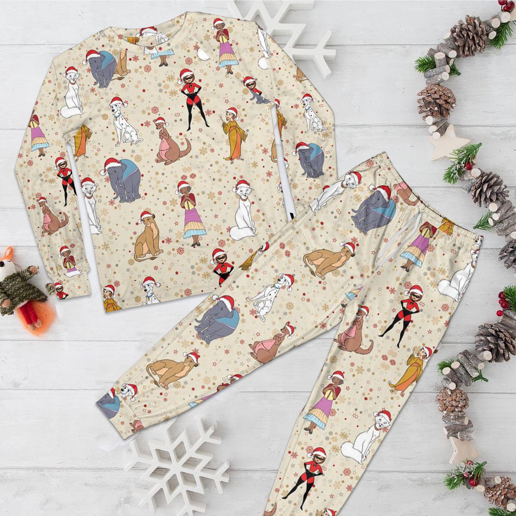 Discover Disney Mom Vibes Christmas Pajamas, Cozy Holiday Family Sleepwear, Queen Sarabi Duchess Mrs Jumbo Pajamas, Disney Christmas Outfit For Mom